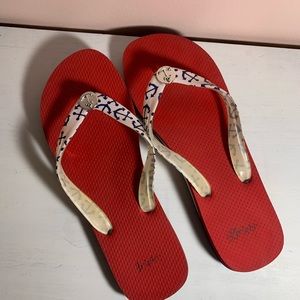 Red Brighton Flip Flops